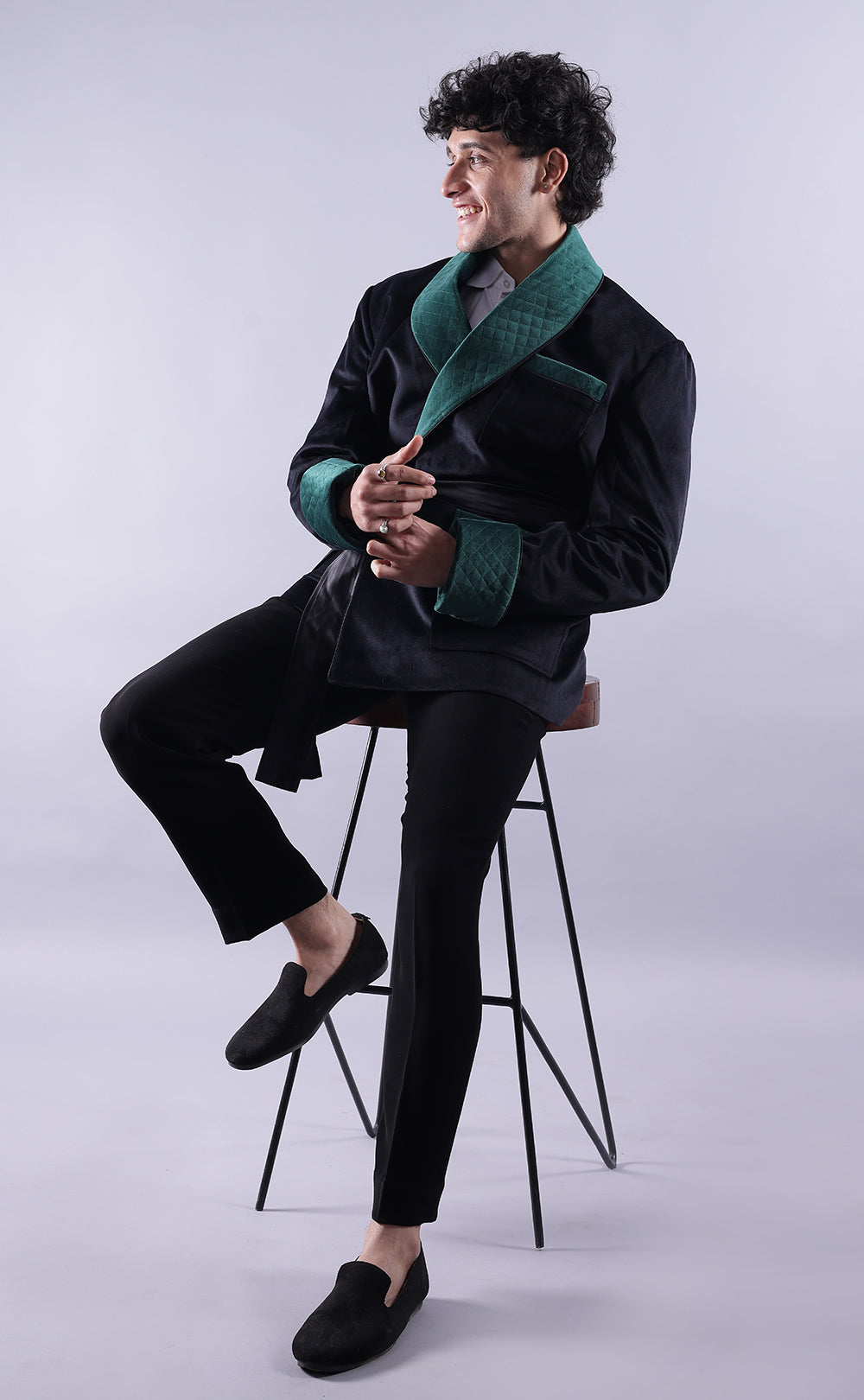 Men's Dark Green Tuxedo Jacket - Premium Velvet Fabric