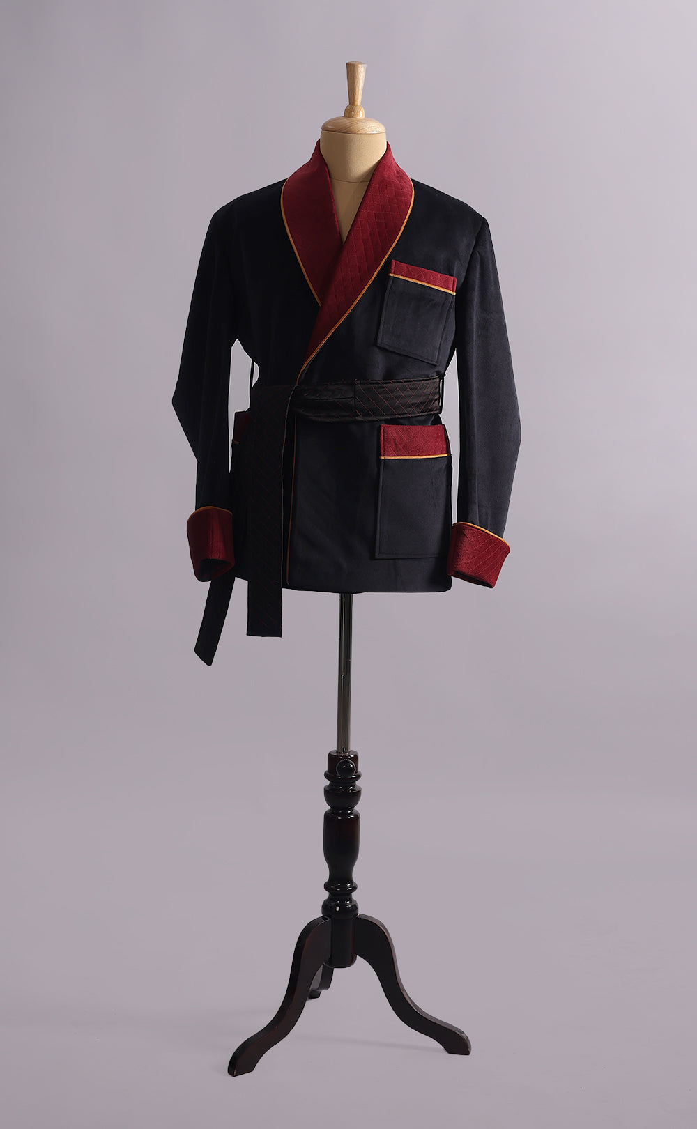 Men’s Black Velvet Smoking Jacket - Luxury Formal Wear, Elegant Dinner Blazer