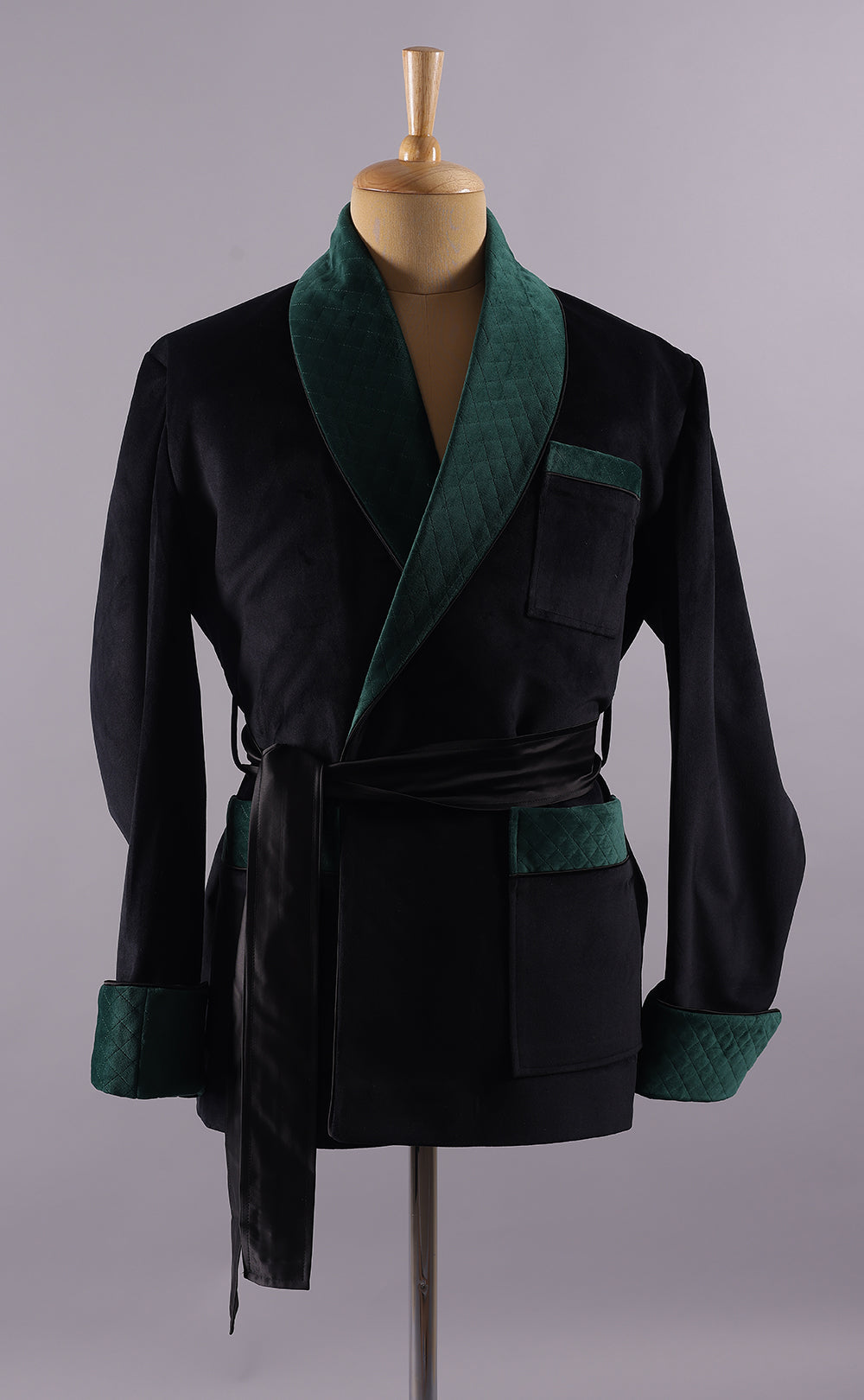 Men's Dark Green Tuxedo Jacket - Premium Velvet Fabric