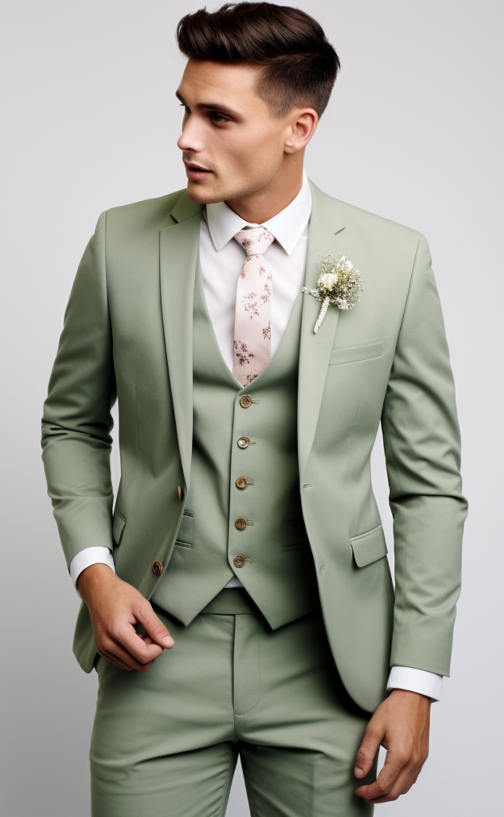 SAGE GREEN SUIT 3-PIECE(Discounted as Replacement)