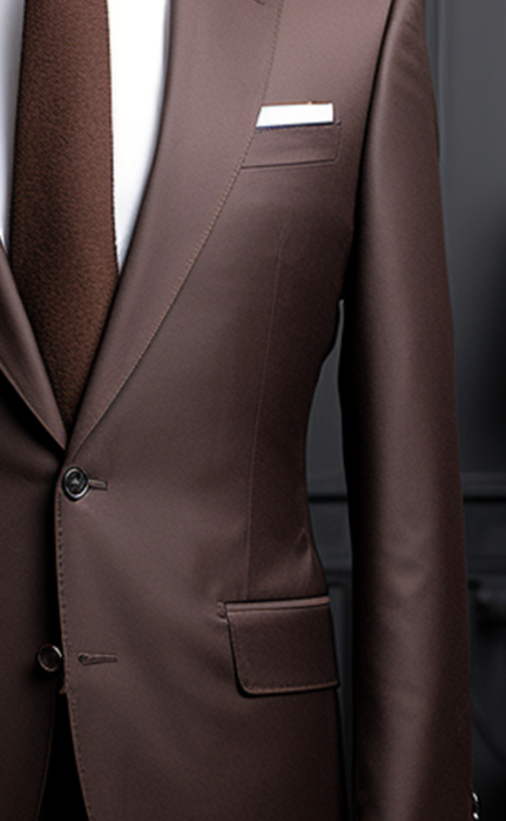 Stylish Chocolate Brown Two Piece Suit for Men