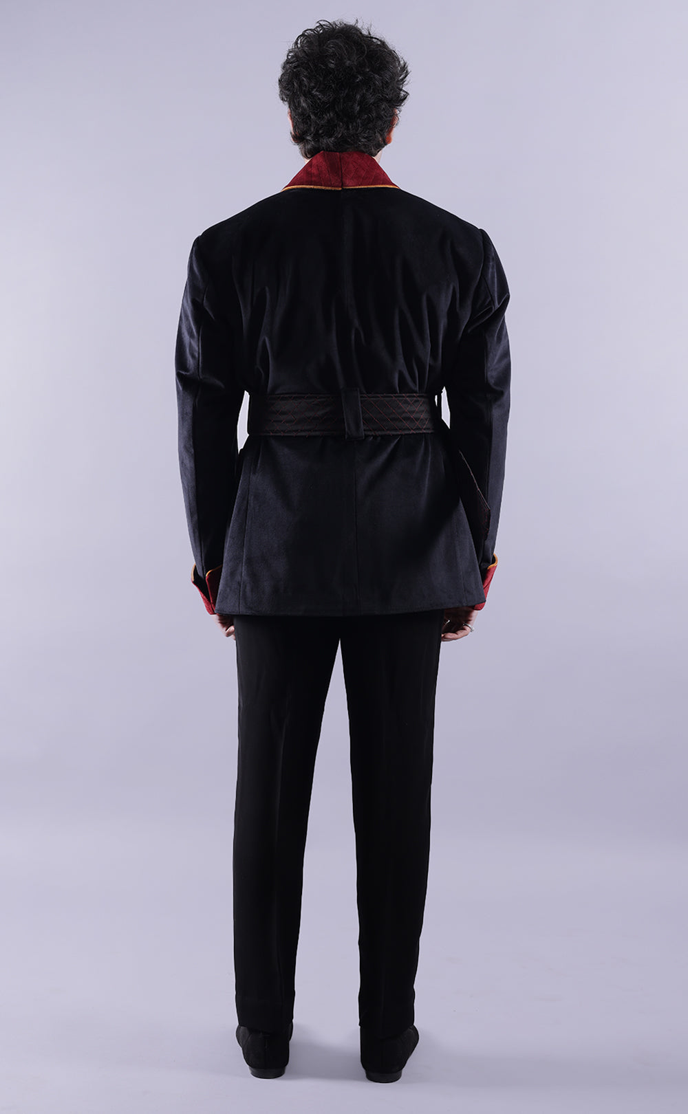 Men’s Black Velvet Smoking Jacket - Luxury Formal Wear, Elegant Dinner Blazer