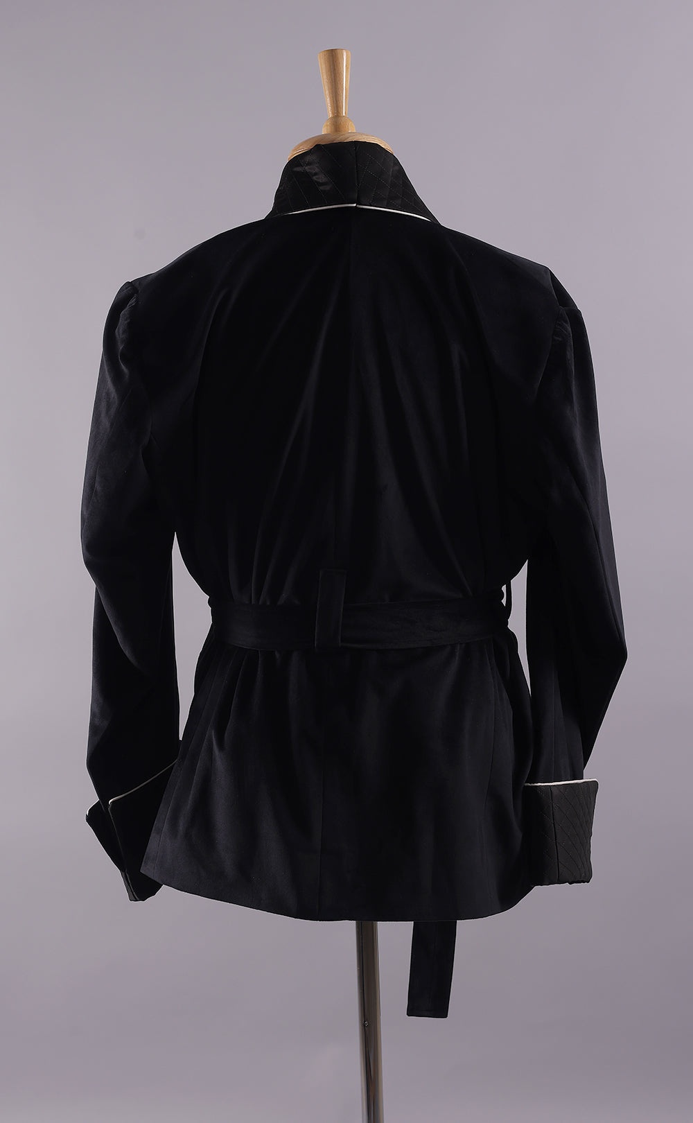 Men’s Black Velvet Smoking Jacket - Elegant Formal Blazer, Luxury Evening Wear