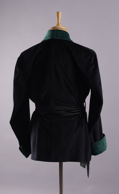 Men's Dark Green Tuxedo Jacket - Premium Velvet Fabric