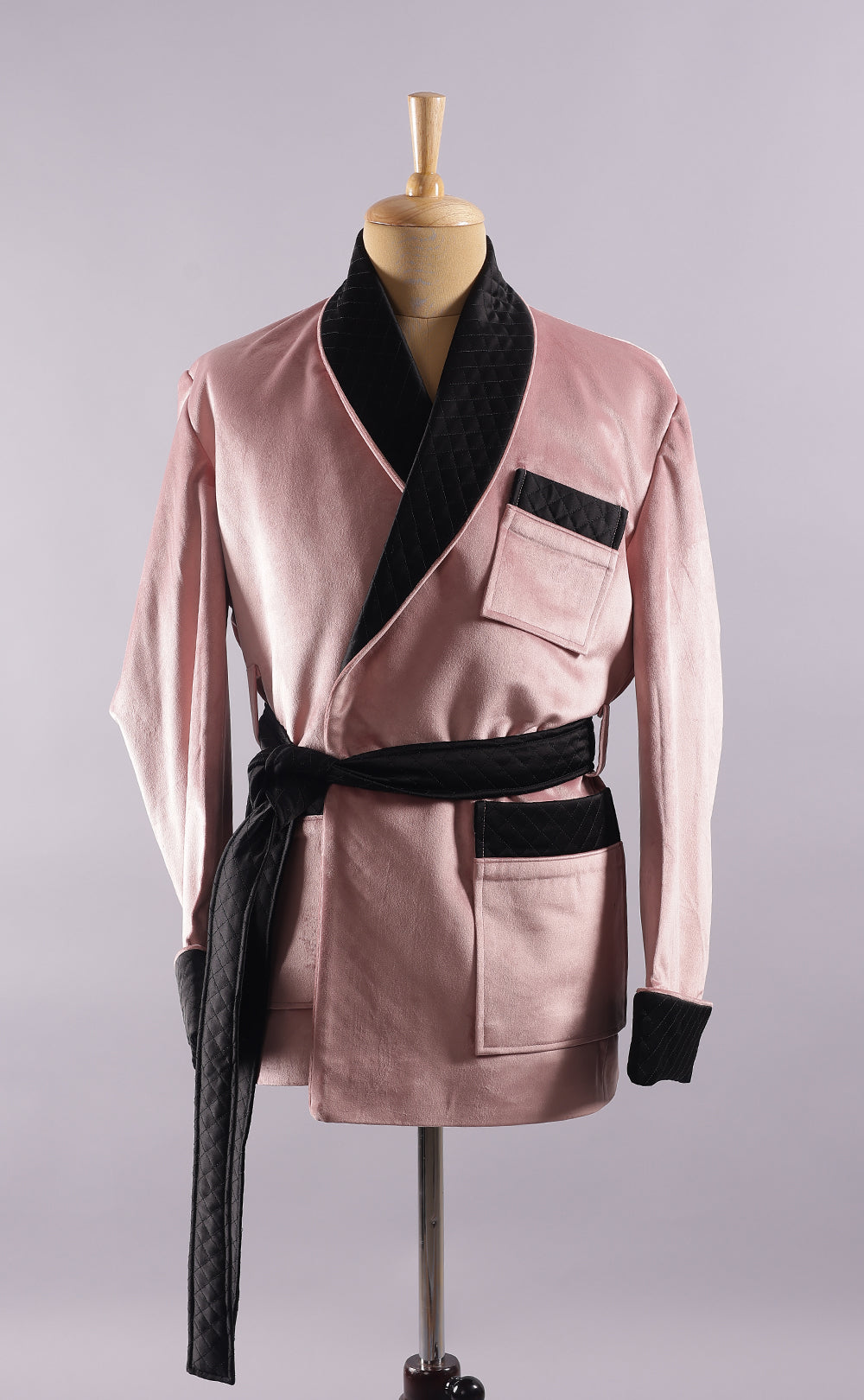 Men’s Pink Velvet Smoking Jacket - Luxury Formal Wear, Elegant Dinner Blazer