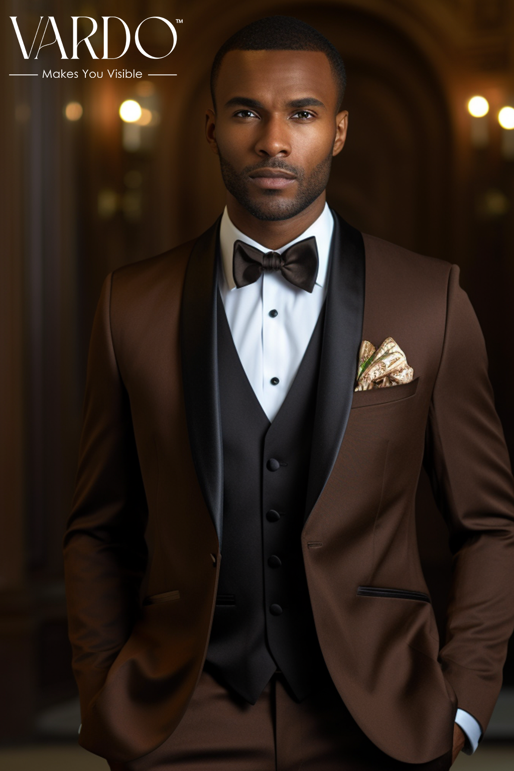 Chocolate Brown Tuxedo Suit for Men – Vardo Suits