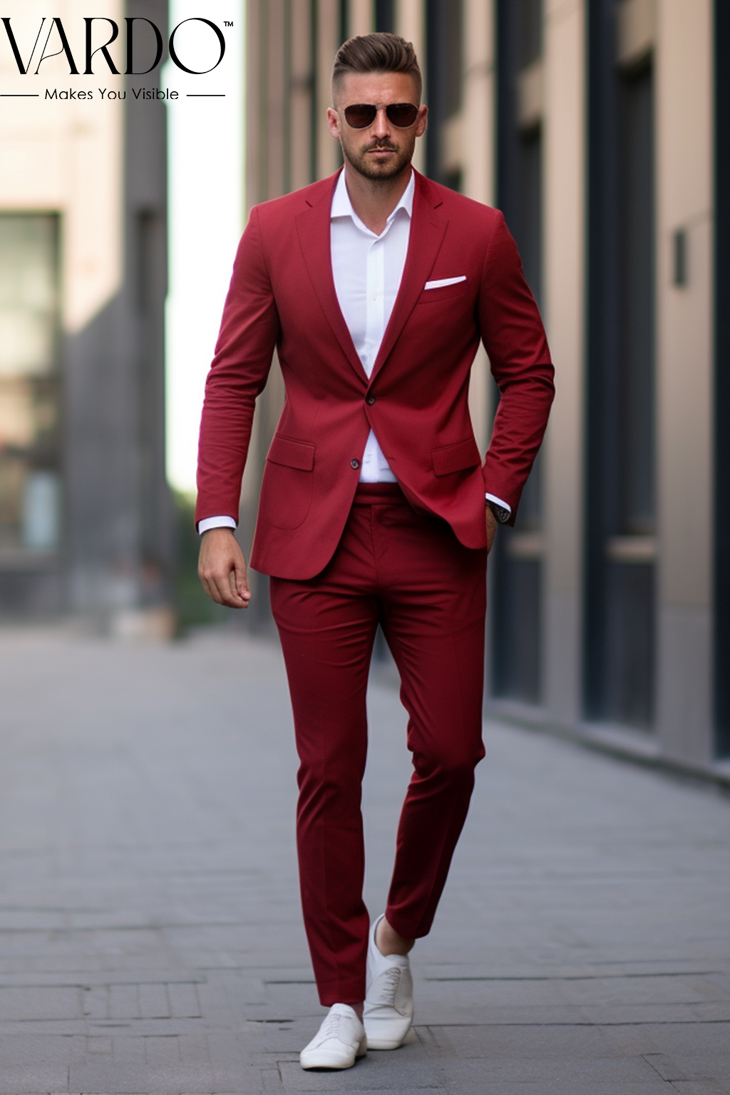 Classic Red Two-Piece Suit for Men – Vardo Suits