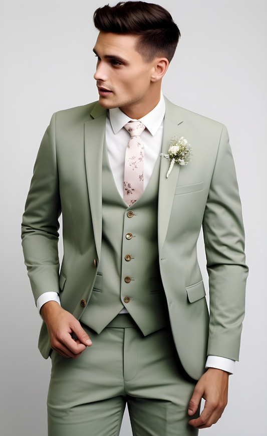 SAGE GREEN SUIT 3-PIECE