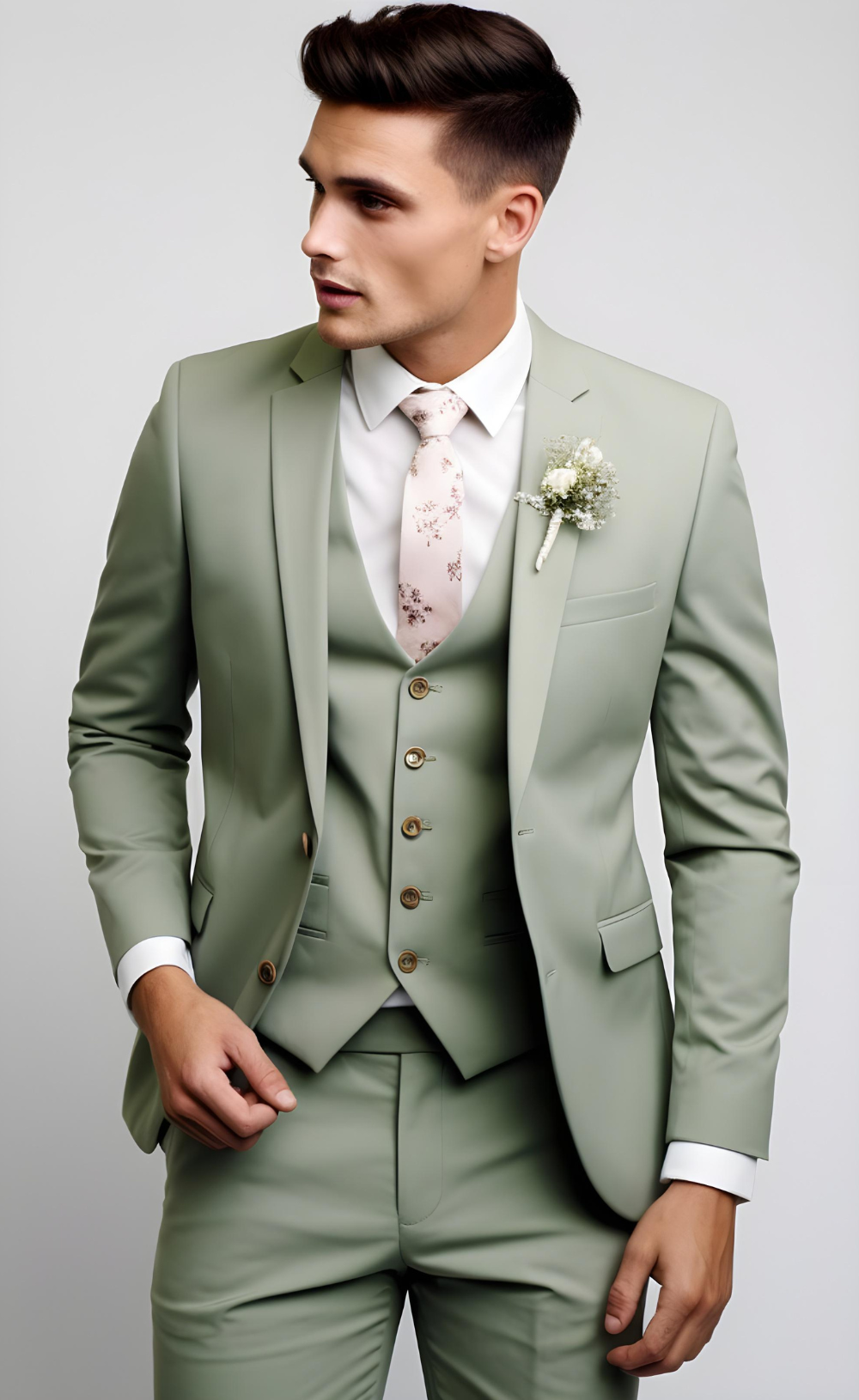 SAGE GREEN SUIT 3-PIECE