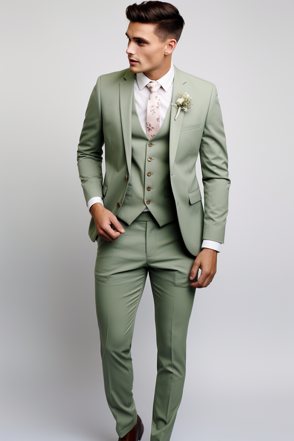 SAGE GREEN SUIT 3-PIECE(Discounted as Replacement) – Vardo Suits