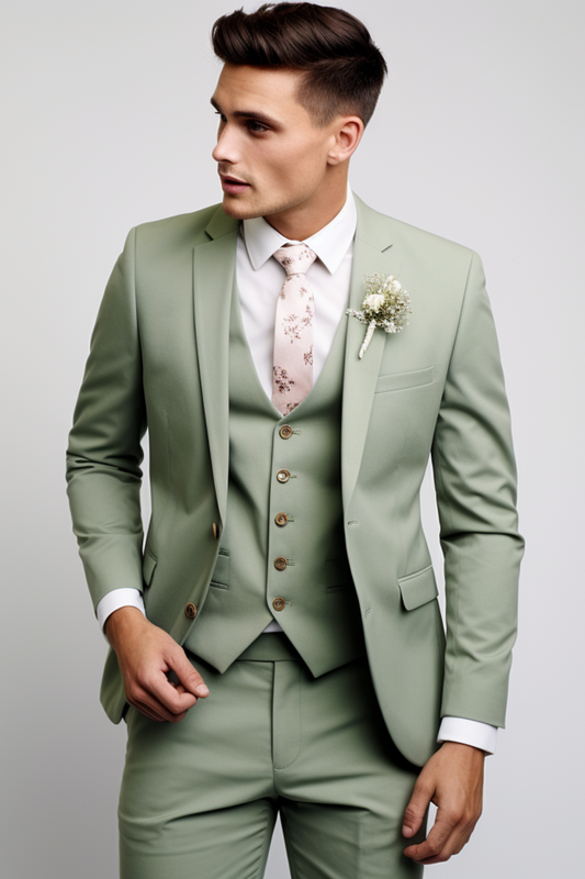 SAGE GREEN SUIT 3-PIECE(Discounted as Replacement)