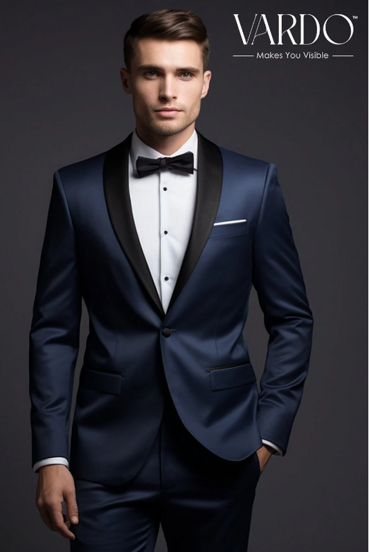 Men Suits, Suits For Man, Classic Dark Blue Tuxedo Suit for Men piece Wedding Suit, Double Breasted, Formal Fashion Slim Fit Suit