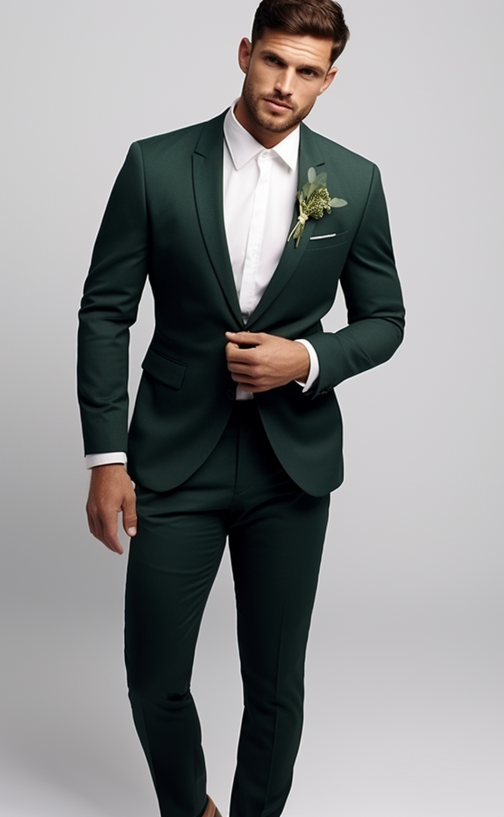 GREEN SLIM FIT 2 PIECE SUIT