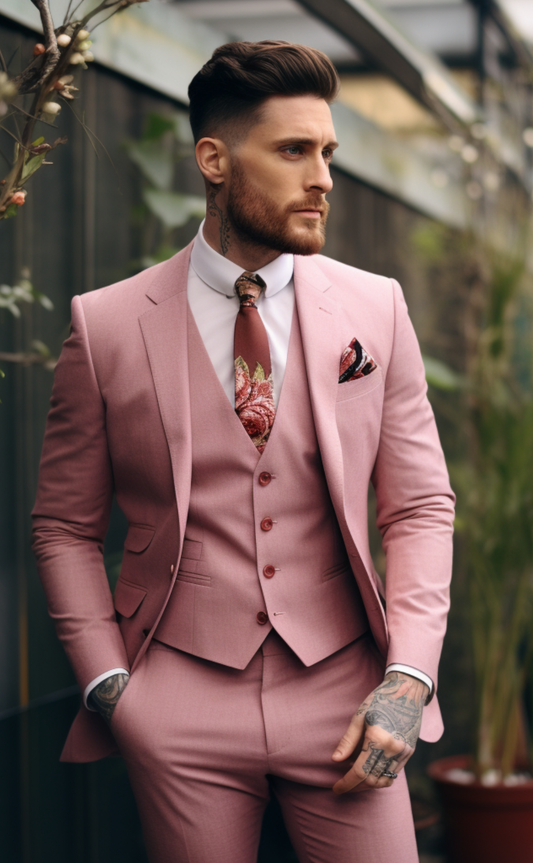 DUSTY ROSE SUIT 3-PIECE