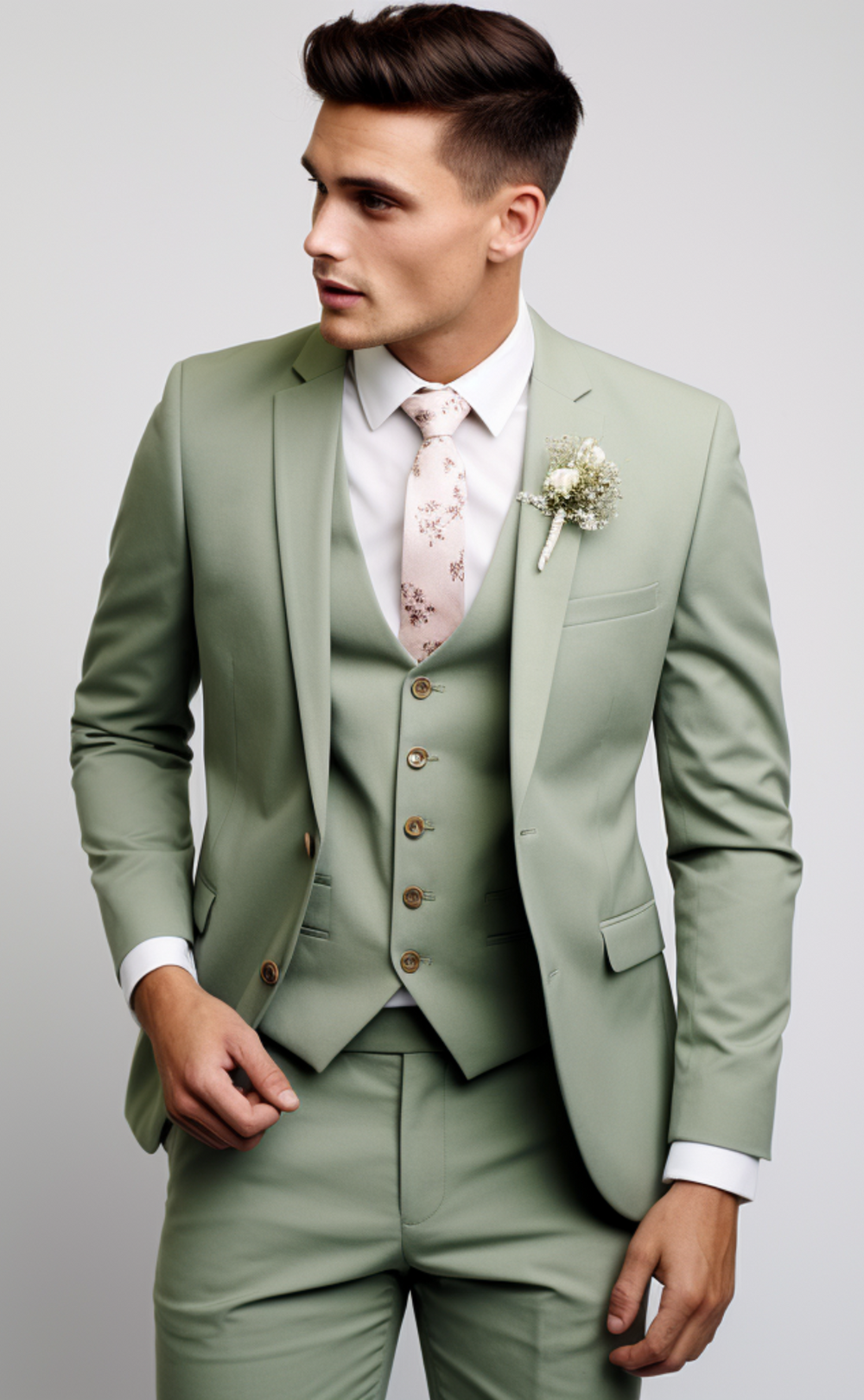 SAGE GREEN SUIT 3-PIECE