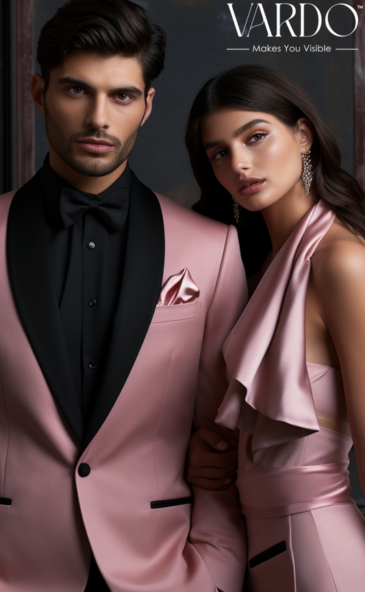 Stylish Formalwear Dusky Rose Tuxedo Suit for Men