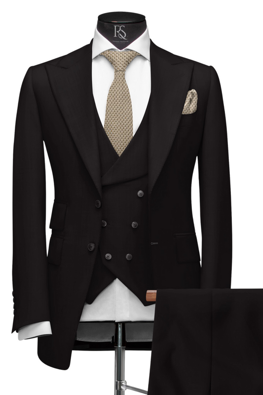 DARK BROWN SLIM-FIT SUIT 3-PIECE