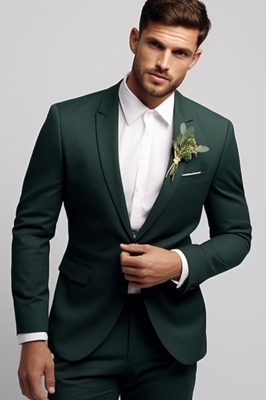 GREEN SLIM FIT 2 PIECE SUIT