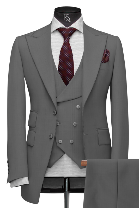 GREY SLIM-FIT SUIT 3-PIECE